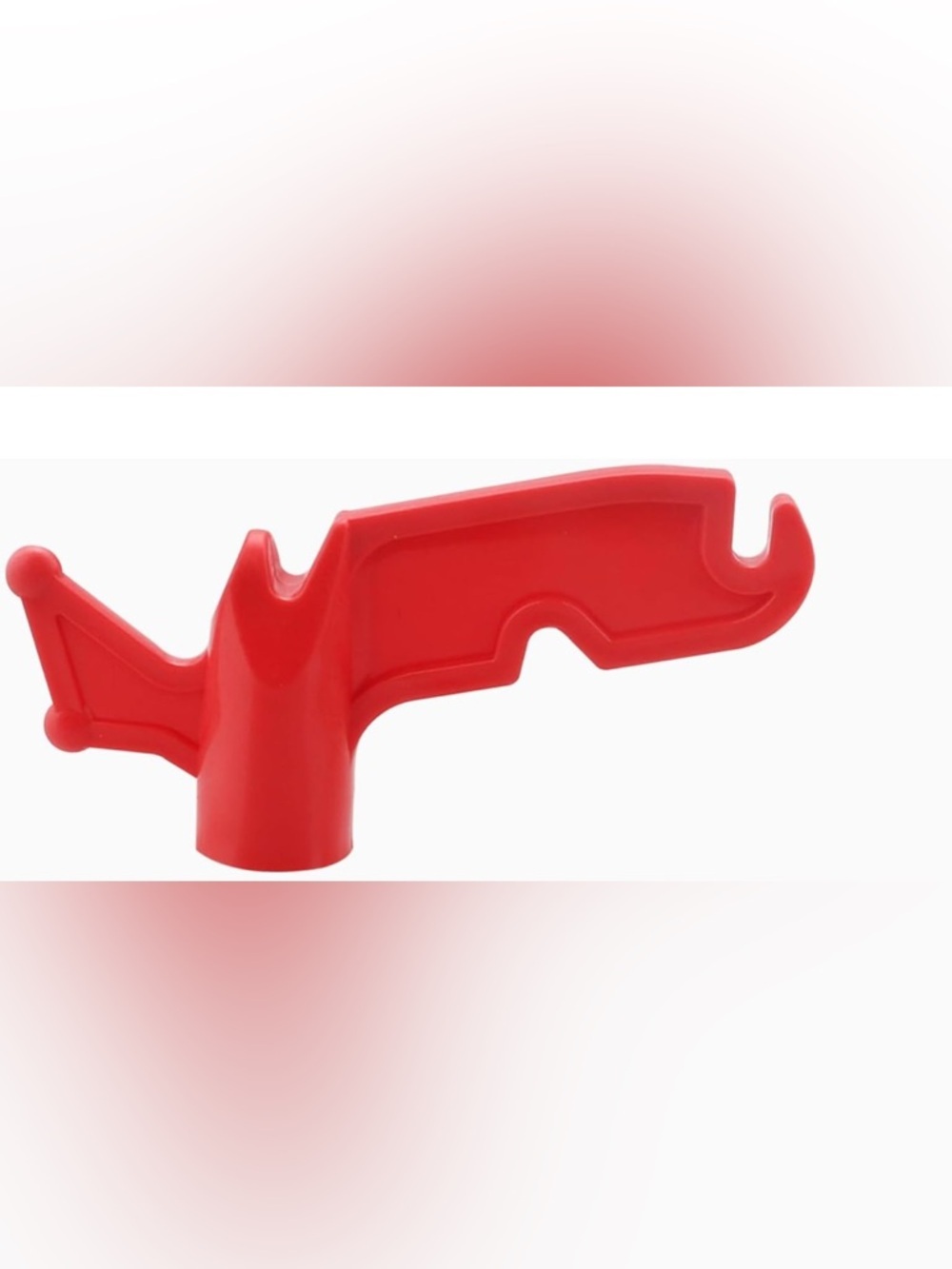 Multi-Purpose Plastic Utility Hook. Pack of 2. 3/4” Extension pole attach. Red